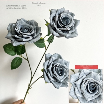 Aranjament cu 3 capete din trandafiri de mătase pentru nunți și decor de casă