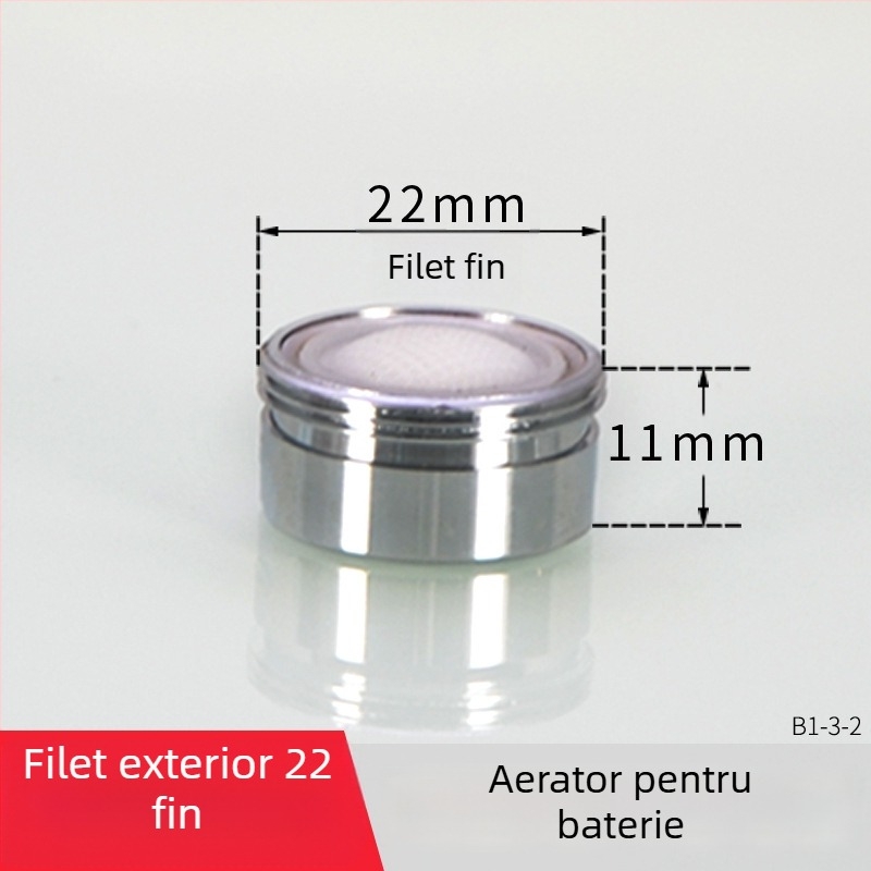 Aerator pentru robinet cu filtru — economie de apă, cupru, finisaj electroplating, control pe o singură mână, presiune nominală 1.6 MPa, temperatură 120°C, instalare cablu intern/extern