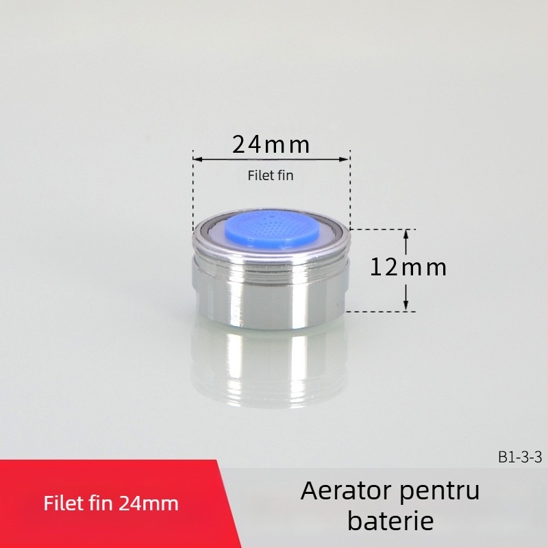 Aerator pentru robinet cu filtru — economie de apă, cupru, finisaj electroplating, control pe o singură mână, presiune nominală 1.6 MPa, temperatură 120°C, instalare cablu intern/extern