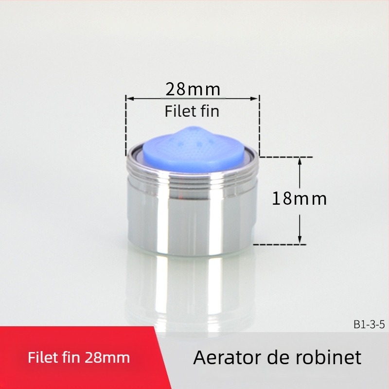 Aerator pentru robinet cu filtru — economie de apă, cupru, finisaj electroplating, control pe o singură mână, presiune nominală 1.6 MPa, temperatură 120°C, instalare cablu intern/extern