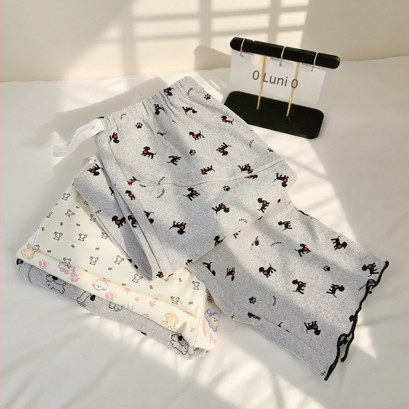 Pantaloni de maternitate cu susținere pentru burtă, postnatali, pantaloni de dormit cu talie înaltă în formă de U, reglabili, țesătură acrilică groasă, potriviți pentru iarnă, primăvară și toamnă