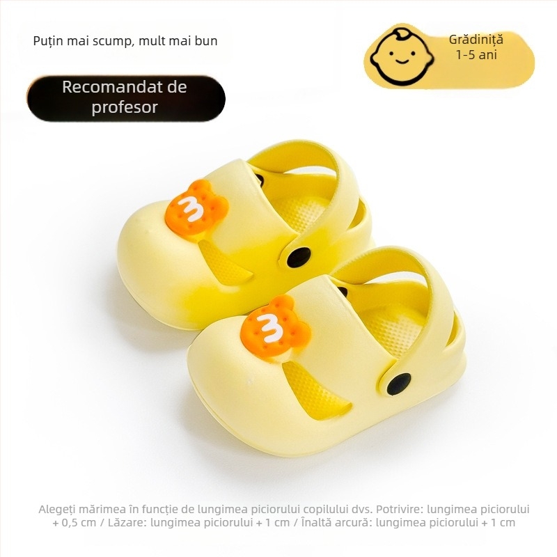 Sandale unisex pentru copii 1–6 ani, cu partea superioară EVA, talpă antiderapantă și moale, pentru interior și exterior