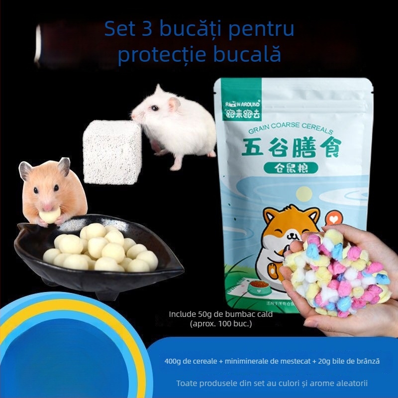 Pachet pentru hamster: Kit complet de alimente și gustări pentru începători | Hrană pentru animale de companie, Brand: Altul, Fără import