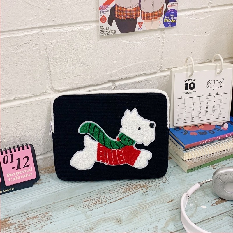 Husă pentru tabletă cu design animat de animale, exterior și căptușeală poliester, ușoară și rezistentă, lansare toamnă 2025