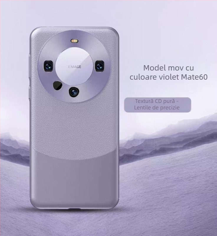 NECONO husă de spate Huawei Mate60 Pro, piele simplă, turnare prin injecție, rezistentă la uzură, rezistentă la cădere, antiamprente, personalizabilă