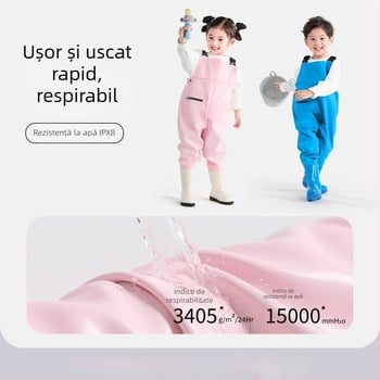 Costum de apă pentru copii, ultraușor, o singură piesă, impermeabil și rezistent la vânt, unisex, pentru toate sezoanele, pentru înot, traversarea apei și pescuit