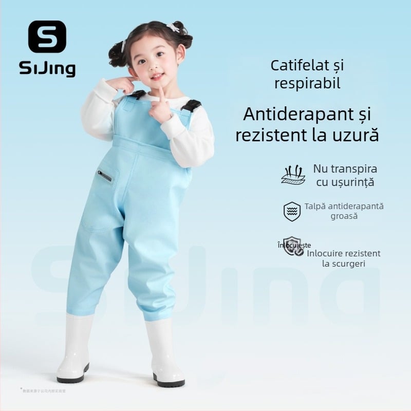 Costum de apă pentru copii, ultraușor, o singură piesă, impermeabil și rezistent la vânt, unisex, pentru toate sezoanele, pentru înot, traversarea apei și pescuit