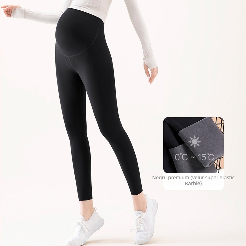 Colanți maternali fără cusături pentru susținerea abdomenului, amestec nylon-spandex, grosime medie, înaltă elasticitate, croială strânsă