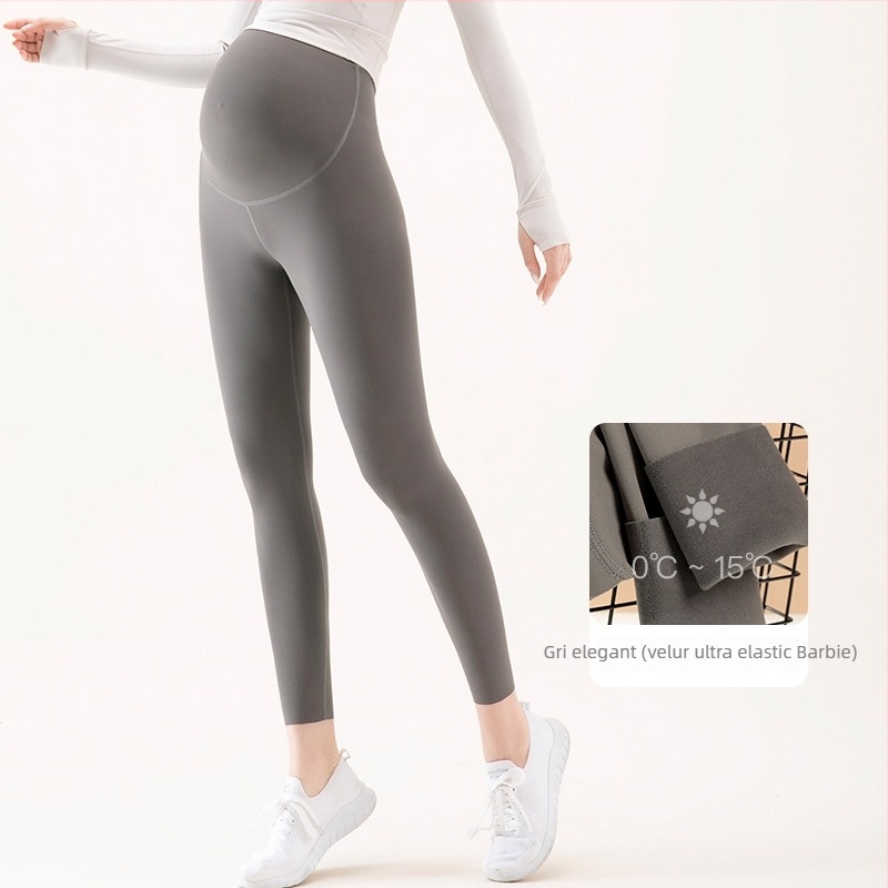 Colanți maternali fără cusături pentru susținerea abdomenului, amestec nylon-spandex, grosime medie, înaltă elasticitate, croială strânsă