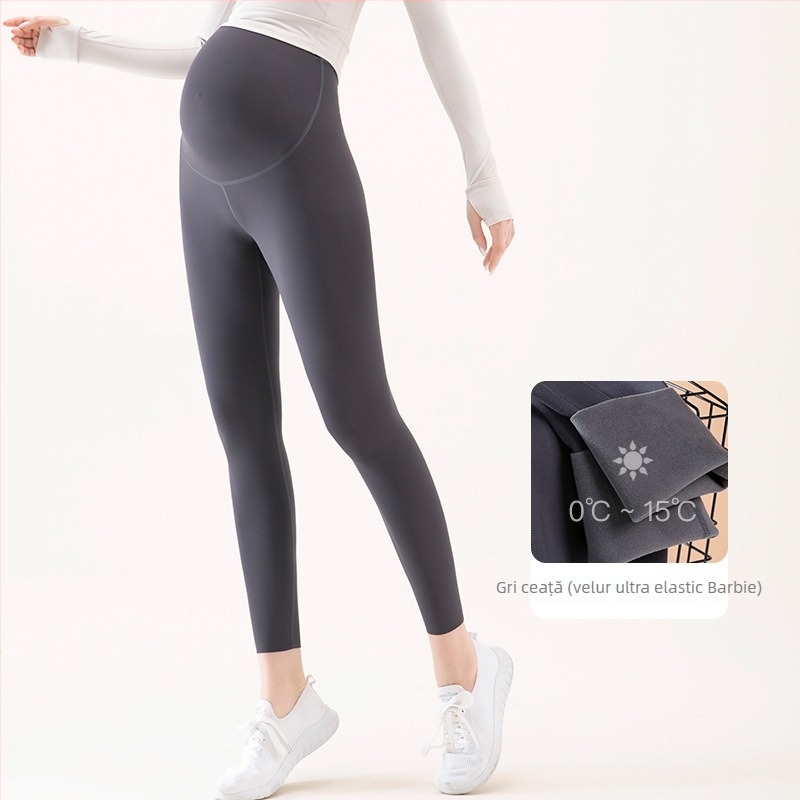 Colanți maternali fără cusături pentru susținerea abdomenului, amestec nylon-spandex, grosime medie, înaltă elasticitate, croială strânsă