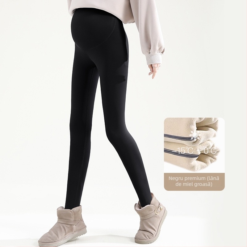 Colanți maternali fără cusături pentru susținerea abdomenului, amestec nylon-spandex, grosime medie, înaltă elasticitate, croială strânsă