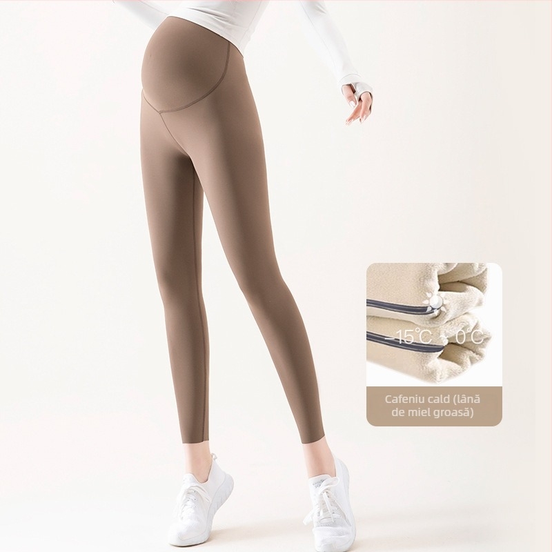 Colanți maternali fără cusături pentru susținerea abdomenului, amestec nylon-spandex, grosime medie, înaltă elasticitate, croială strânsă