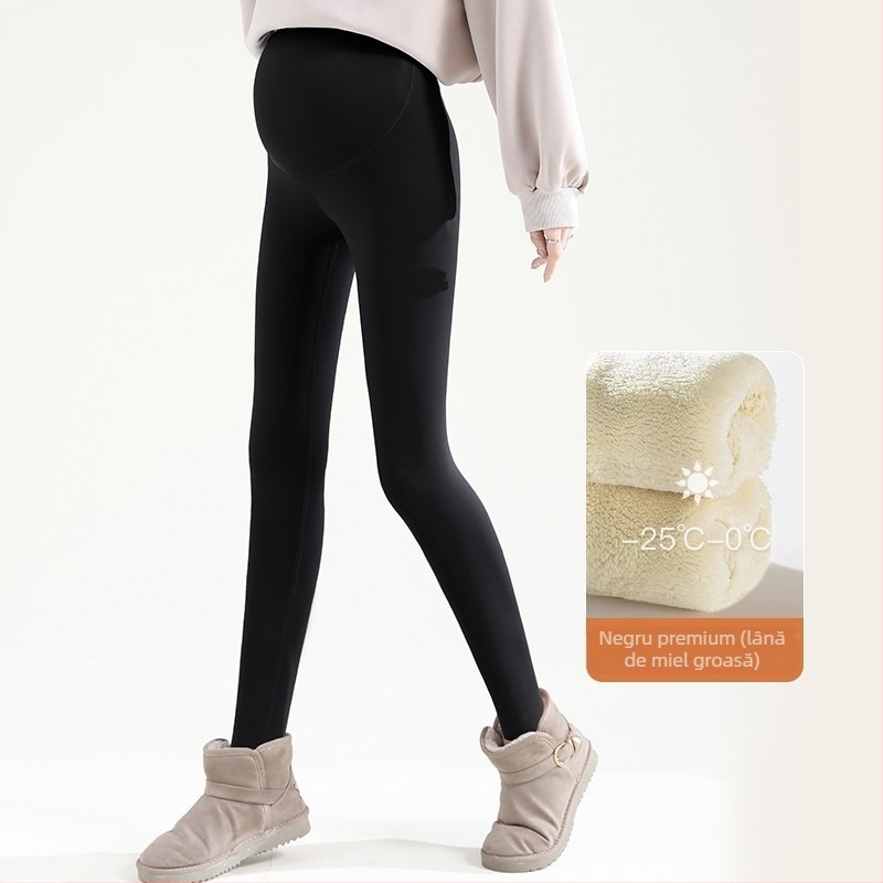 Colanți maternali fără cusături pentru susținerea abdomenului, amestec nylon-spandex, grosime medie, înaltă elasticitate, croială strânsă