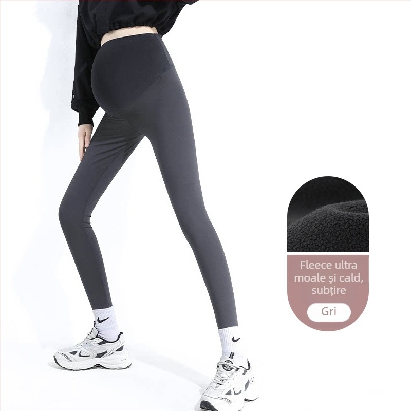 Colanți maternali fără cusături pentru susținerea abdomenului, amestec nylon-spandex, grosime medie, înaltă elasticitate, croială strânsă