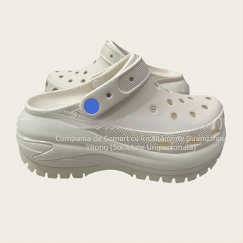 Clogs Baotou pentru femei, upper perforat EVA, talpă groasă EVA, platformă înaltă, creștere înălțime, lansare primăvara 2025