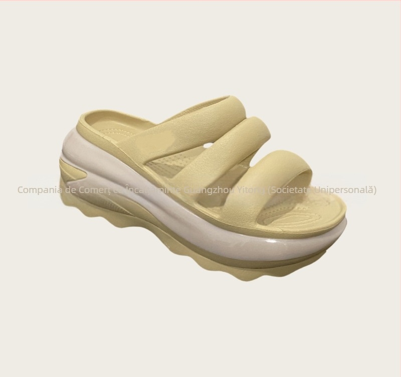 Clogs Baotou pentru femei, upper perforat EVA, talpă groasă EVA, platformă înaltă, creștere înălțime, lansare primăvara 2025