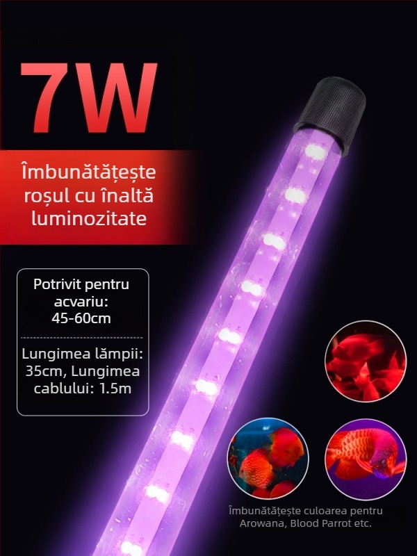 Lumină LED subacvică pentru acvariu cu moduri de schimbare a culorilor — carcasa din plastic, putere 3–17 W, greutate 0.65–1.5, brand Jialu