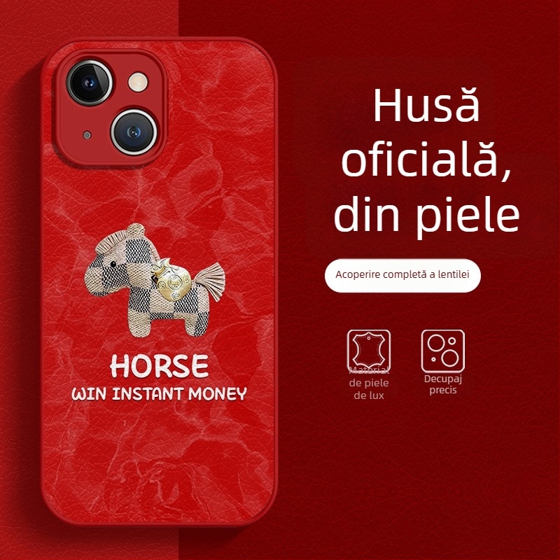 Husă de protecție pentru telefon, stil chinezesc, material TPU, finisaj vopsit, anti-cadere, compatibil cu seria iPhone 13 și iPhone 14 Pro