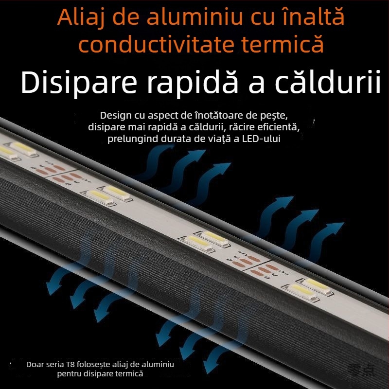 Lampa LED pentru acvariu, impermeabilă, cu ventuză, pentru plante acvatice și acvarii ornamentale