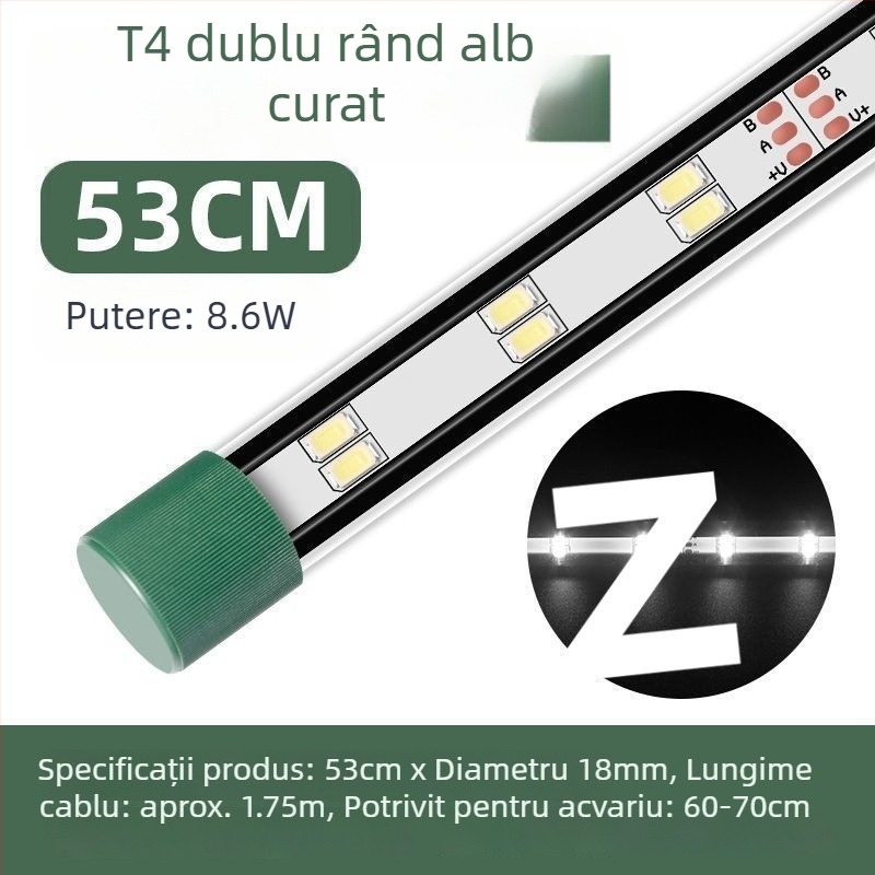 Lampa LED pentru acvariu, impermeabilă, cu ventuză, pentru plante acvatice și acvarii ornamentale