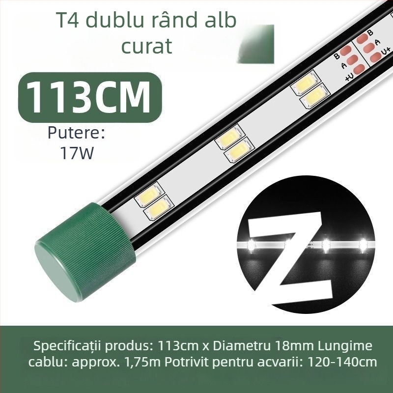 Lampa LED pentru acvariu, impermeabilă, cu ventuză, pentru plante acvatice și acvarii ornamentale