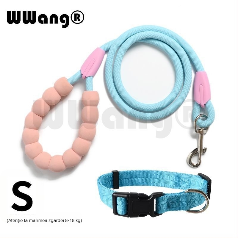 Lesă pentru câini de plimbare – nylon, retractabilă, potrivită pentru câini mici și de talie medie