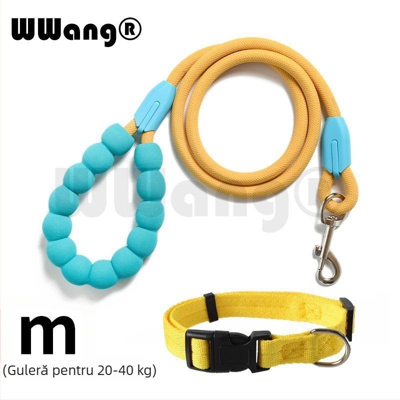 Lesă pentru câini de plimbare – nylon, retractabilă, potrivită pentru câini mici și de talie medie