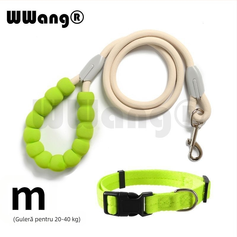 Lesă pentru câini de plimbare – nylon, retractabilă, potrivită pentru câini mici și de talie medie