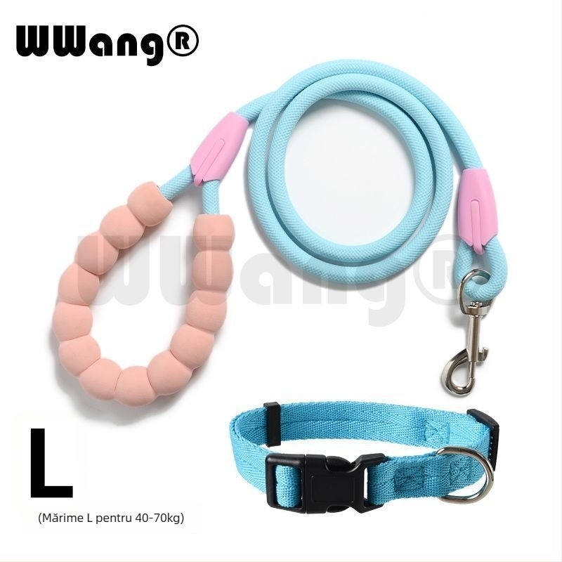 Lesă pentru câini de plimbare – nylon, retractabilă, potrivită pentru câini mici și de talie medie