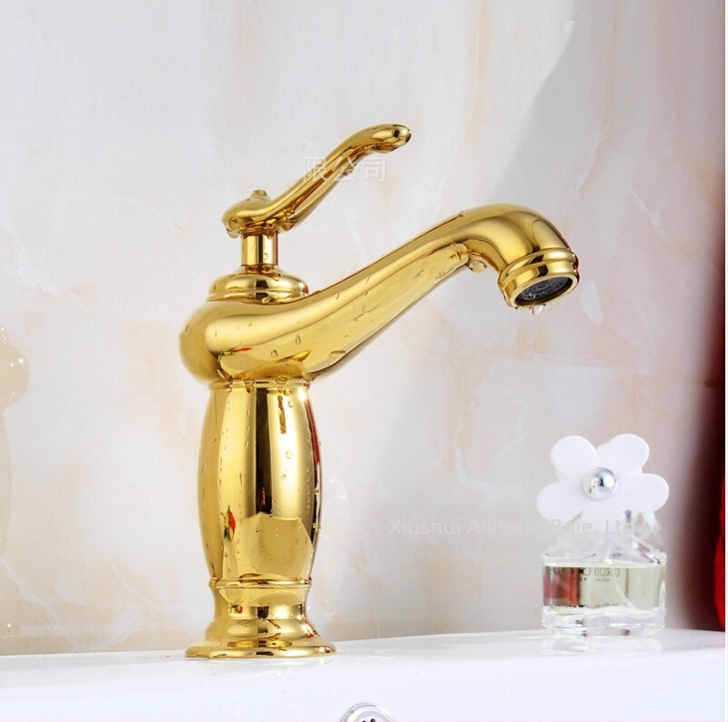 Robinet de lavoar din cupru SE-6411, cartuș ceramic, amestec apă caldă/rece, 0–90°C, intrare 1/2"