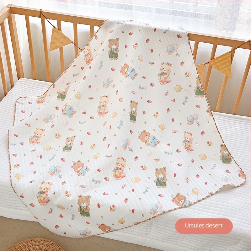 Înfășurător din bumbac pentru bebeluși – Model Cartoon, bumbac 100%, pentru nou-născuți (0–12 luni), potrivit primăvară-toamnă