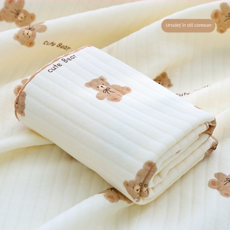 Înfășurător din bumbac pentru bebeluși – Model Cartoon, bumbac 100%, pentru nou-născuți (0–12 luni), potrivit primăvară-toamnă