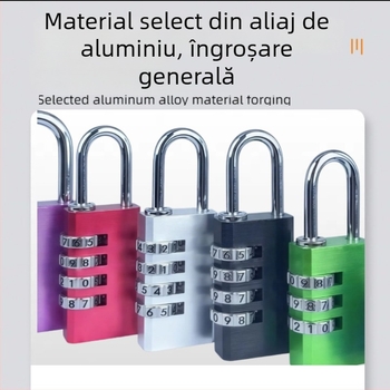 Încuietoare cu parolă din aliaj de aluminiu pentru dulapuri de sală (model Qjd2024052201, grosimea tijei 3, metodă de deblocare: parolă)