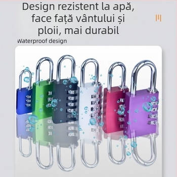 Încuietoare cu parolă din aliaj de aluminiu pentru dulapuri de sală (model Qjd2024052201, grosimea tijei 3, metodă de deblocare: parolă)
