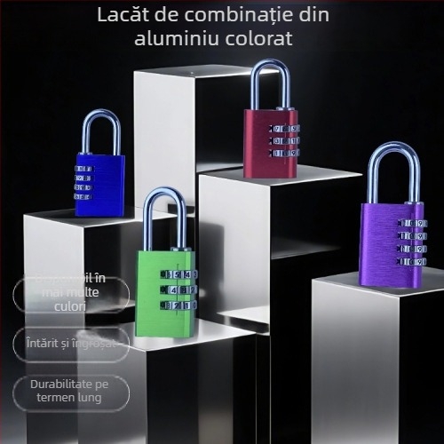 Încuietoare cu parolă din aliaj de aluminiu pentru dulapuri de sală (model Qjd2024052201, grosimea tijei 3, metodă de deblocare: parolă)