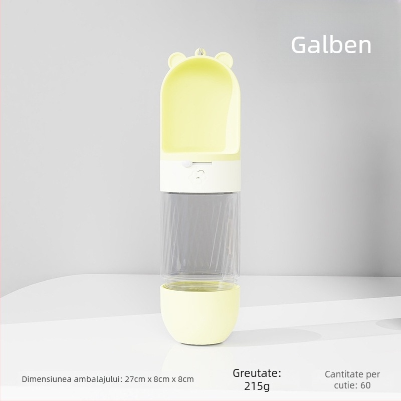 Vas de hrană pentru pisici cu apă și mâncare integrate — Material: Plastic + oțel inoxidabil; Alimentare automată; Brand: Dog Overlord; Ambalare: 50; Pentru pisici