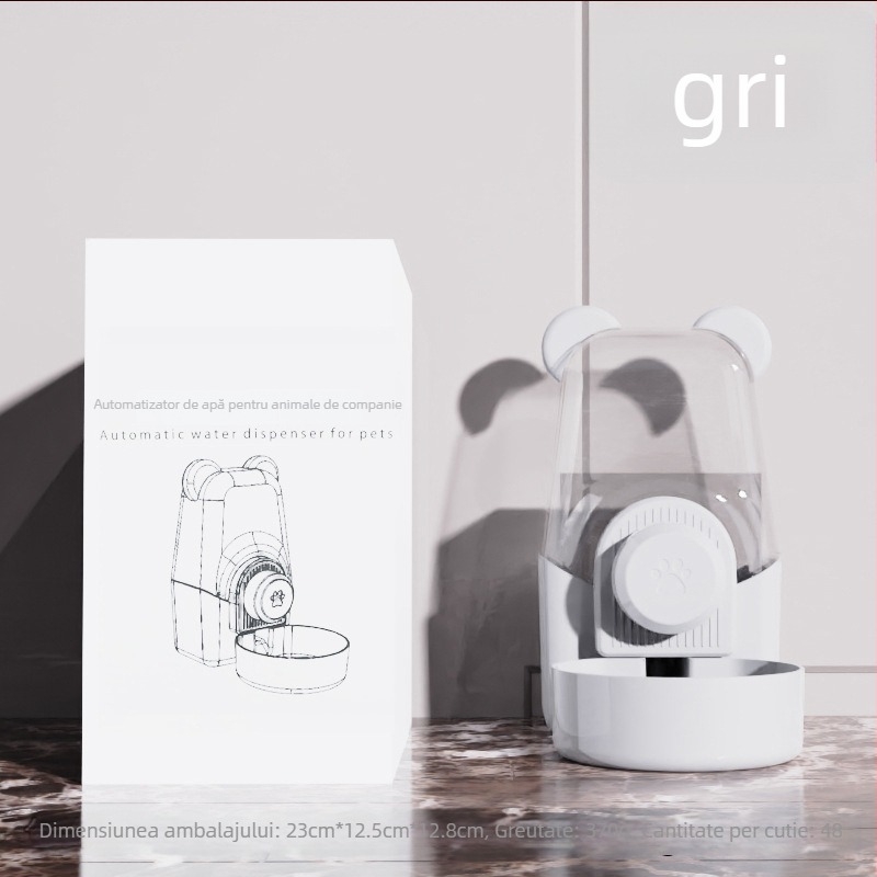 Vas de hrană pentru pisici cu apă și mâncare integrate — Material: Plastic + oțel inoxidabil; Alimentare automată; Brand: Dog Overlord; Ambalare: 50; Pentru pisici