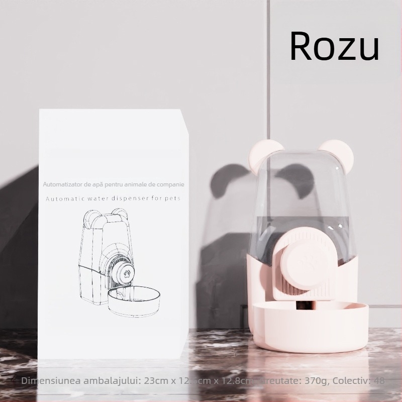 Vas de hrană pentru pisici cu apă și mâncare integrate — Material: Plastic + oțel inoxidabil; Alimentare automată; Brand: Dog Overlord; Ambalare: 50; Pentru pisici