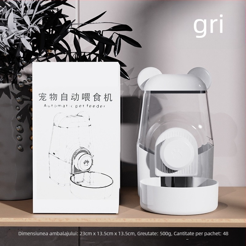 Vas de hrană pentru pisici cu apă și mâncare integrate — Material: Plastic + oțel inoxidabil; Alimentare automată; Brand: Dog Overlord; Ambalare: 50; Pentru pisici