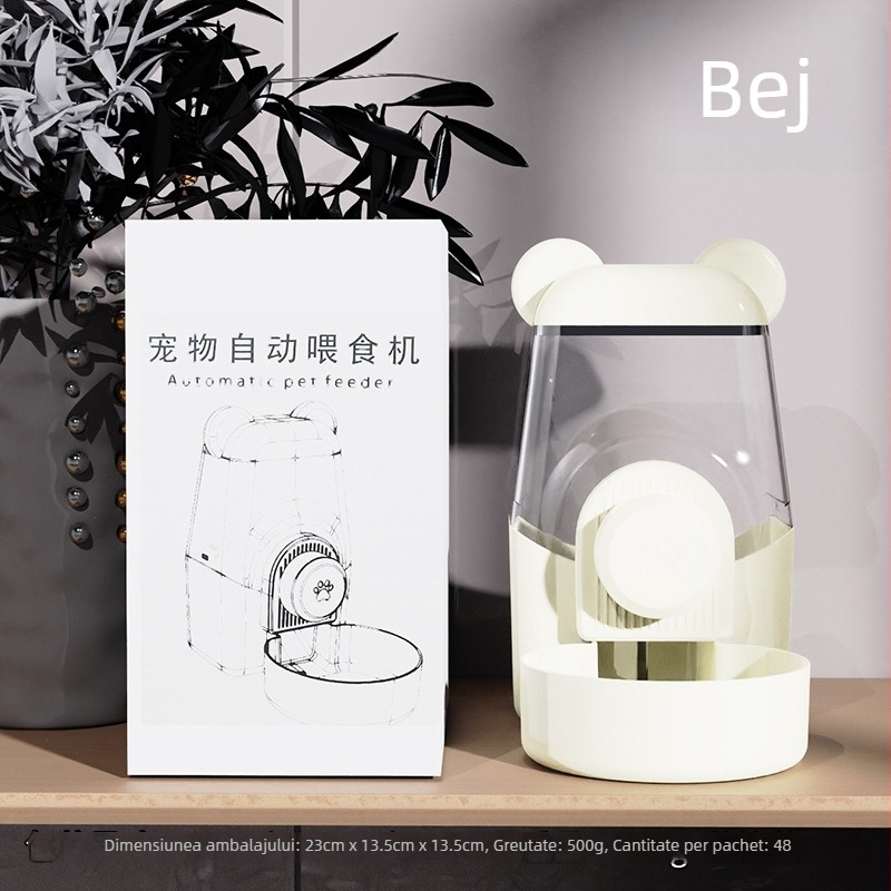 Vas de hrană pentru pisici cu apă și mâncare integrate — Material: Plastic + oțel inoxidabil; Alimentare automată; Brand: Dog Overlord; Ambalare: 50; Pentru pisici