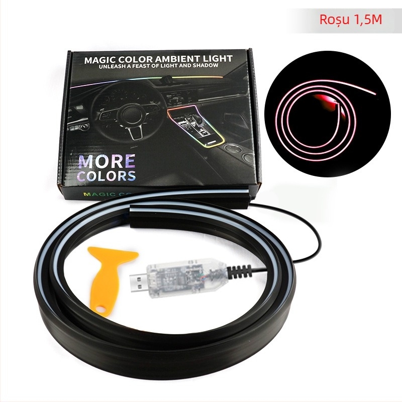 Lumină ambientală LED pentru parbrizul frontal – acrilic, 13W, 5V, 0.8A