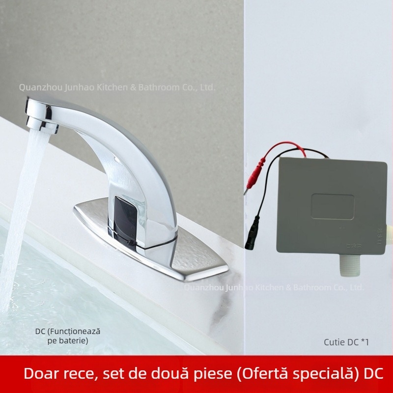 Robinet senzorial pentru chiuvetă - din oțel inoxidabil, disc ceramic, montaj pe blat, Ø20 intrare/ieșire, monocomandă