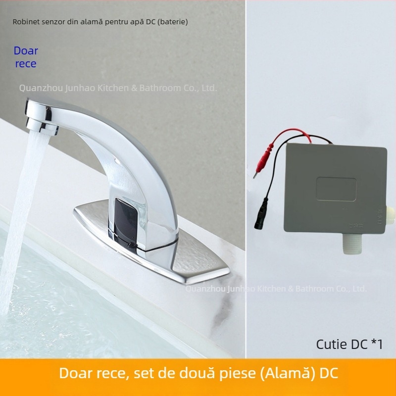 Robinet senzorial pentru chiuvetă - din oțel inoxidabil, disc ceramic, montaj pe blat, Ø20 intrare/ieșire, monocomandă