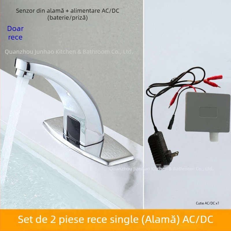 Robinet senzorial pentru chiuvetă - din oțel inoxidabil, disc ceramic, montaj pe blat, Ø20 intrare/ieșire, monocomandă