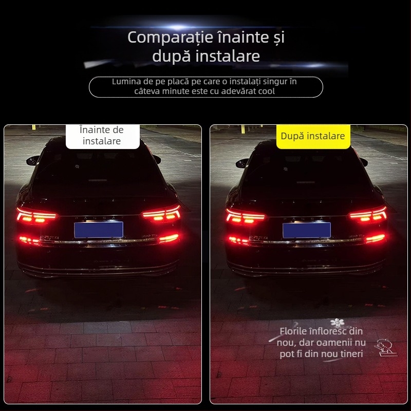 Serada Lampă de proiecție a plăcuței de înmatriculare Volkswagen — compatibilă cu vehicule Volkswagen