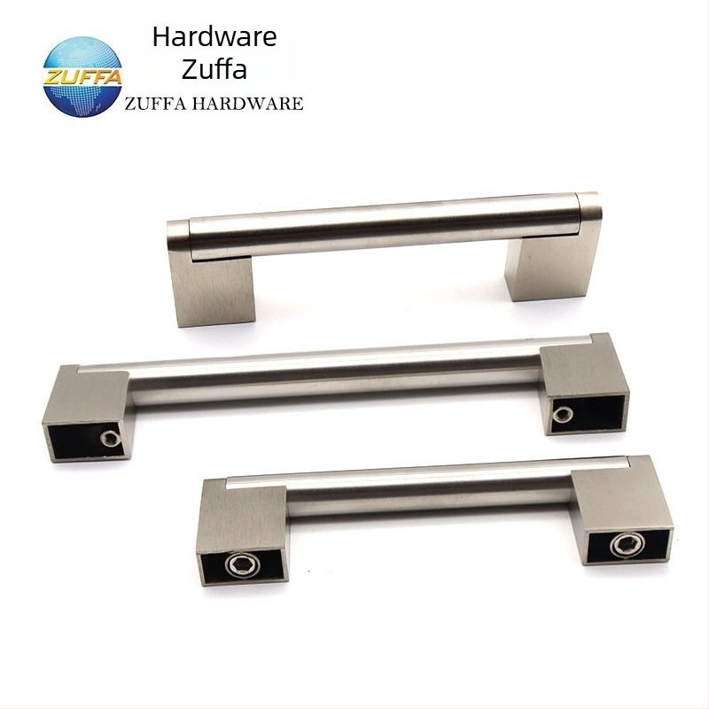 Mâner încastrat din oțel inoxidabil pentru uși glisante — model dreptunghiular sau rotund; material: oțel inoxidabil; proces: forjare; stil: modern minimalist; pentru uși de dulap