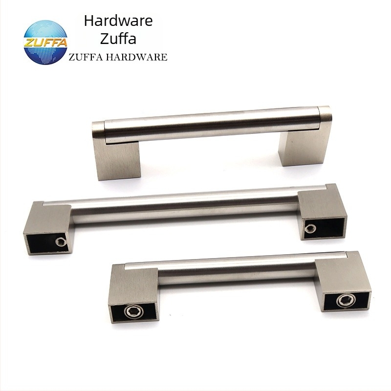 Mâner încastrat din oțel inoxidabil pentru uși glisante — model dreptunghiular sau rotund; material: oțel inoxidabil; proces: forjare; stil: modern minimalist; pentru uși de dulap