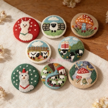 Accesorii DIY pentru bijuterii, suport de cană din felt cu miel, lucrat manual, stil desen animat