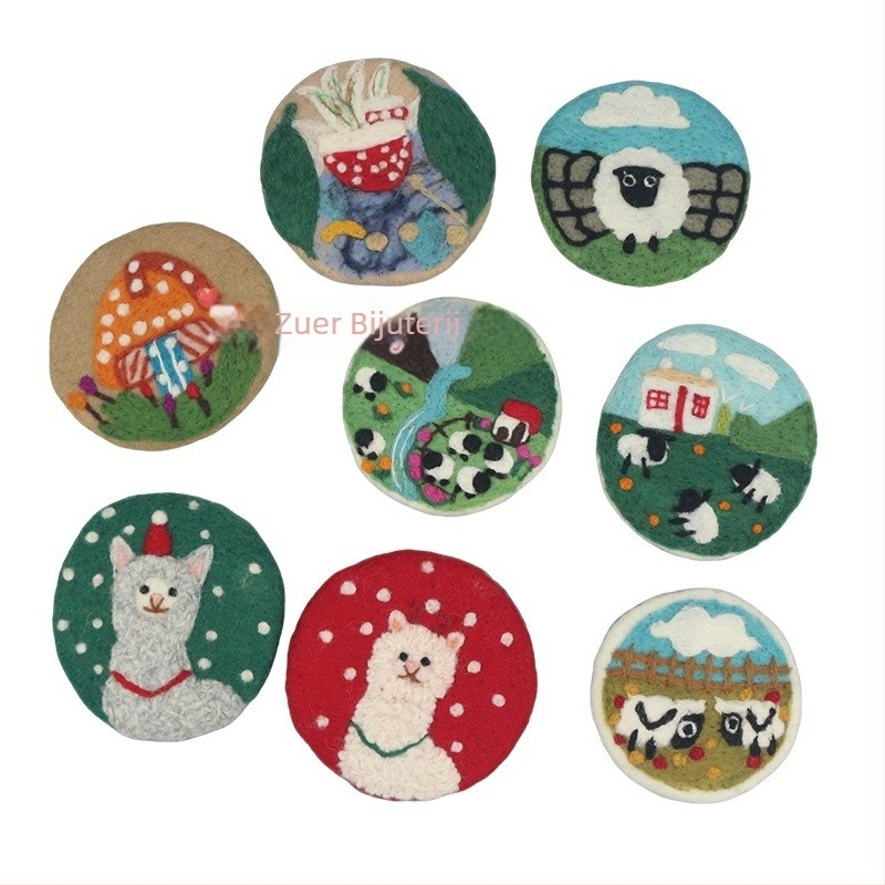 Accesorii DIY pentru bijuterii, suport de cană din felt cu miel, lucrat manual, stil desen animat