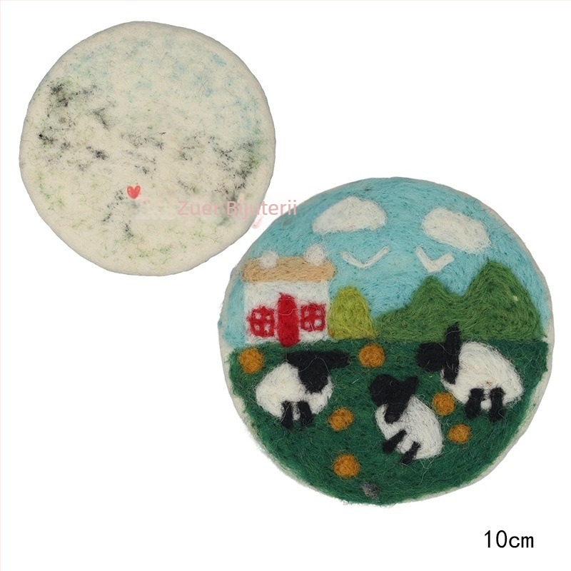 Accesorii DIY pentru bijuterii, suport de cană din felt cu miel, lucrat manual, stil desen animat